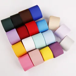 5Yards/Lot 1CM/2.2CM/3.8CM Solid Grosgrain Ribbon For Gift Box Flower Packaging DIY Bows Clothing Sewing Straw Hat Decoration