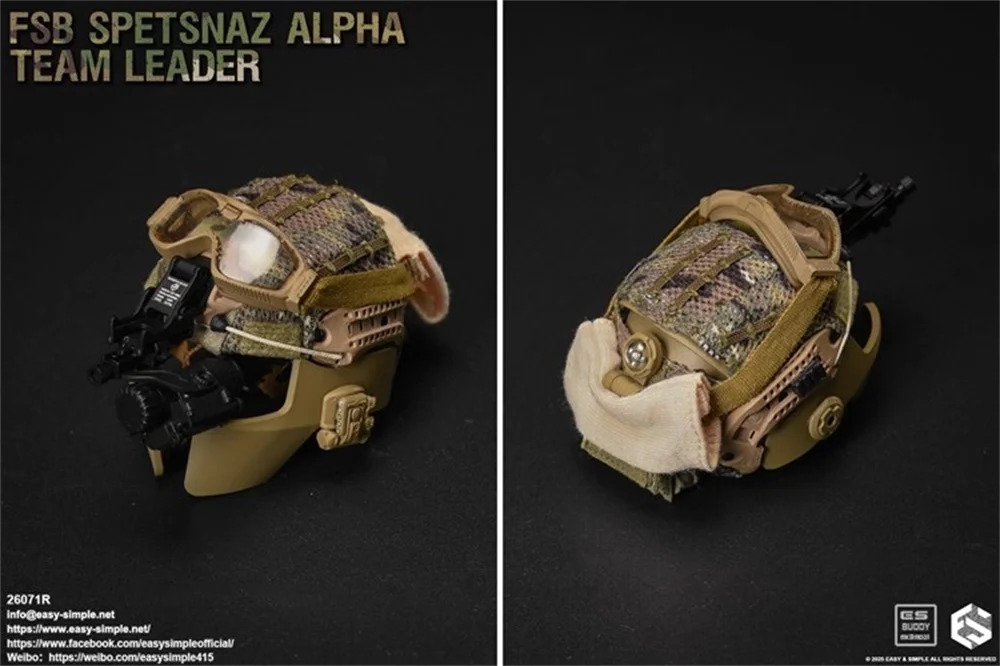 

1/6 EASY&SIMPLE ES 26071R The Russian Man Soldier Mini Toys Model Helmet Night Vision Accessories For 12" Doll Figure Collect