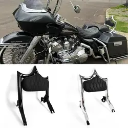 Motorcycle Sissy Bar Detachable Passenger Backrest For Harley Touring CVO FLHR Road Street Electra Glide 2009-up Crown Gangster