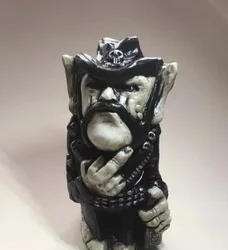 1 szt. Prezent na Halloween Lemmy rockowa ikona rzeźby Lemprechaun posąg z żywicy do ogrodu na trawnik ozdoba na zewnątrz ozdoba domu wystrój ogrodu