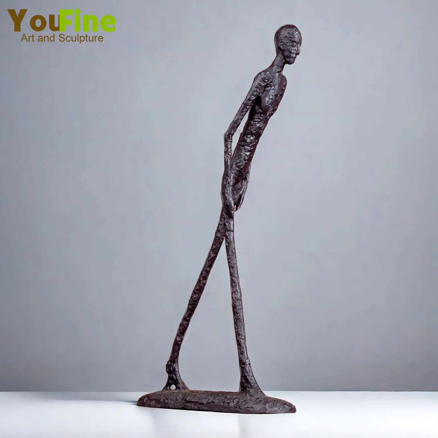 30cm Giacometti Sculpture Bronze Walking Man Statue Abstract Skeleton Hot Casting Art Figurine Famous Replica Crafts Home Decor