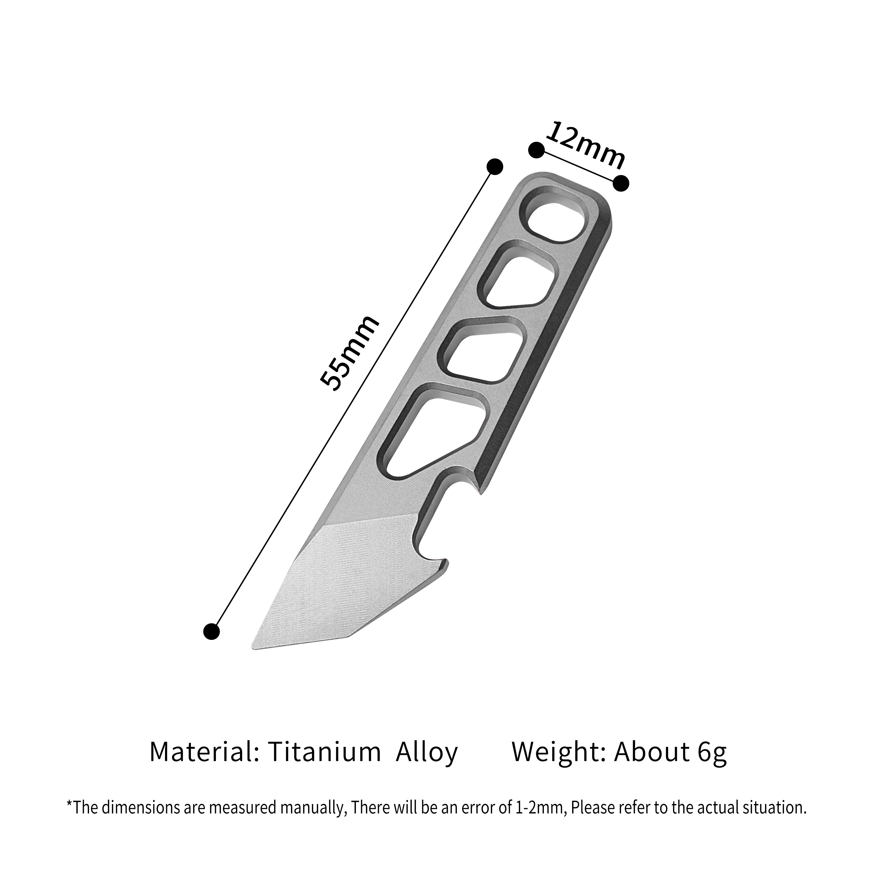 Titanium alloy small pry bar, outdoor portable bottle opener