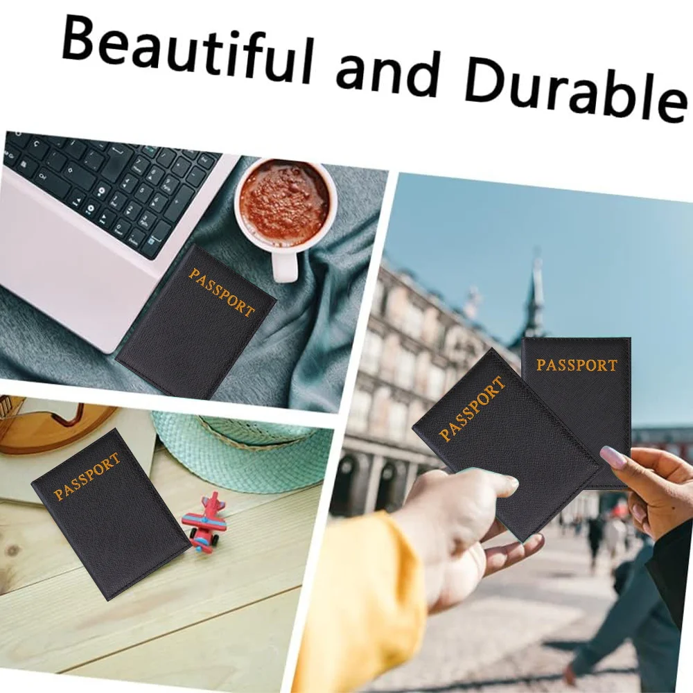 Passport Holder Travel Wallet Leather Passport Cover Cards Travel Wallet Document Organizer Case Blue Letter Name Pattern