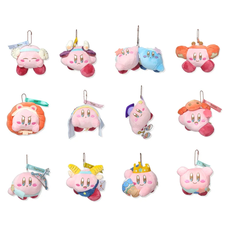 Cartoon Anime Star Kirby The Zodiac Series Kawaii Toy Cute Creative Twelve Constellations Kirby Doll Pendant Gift