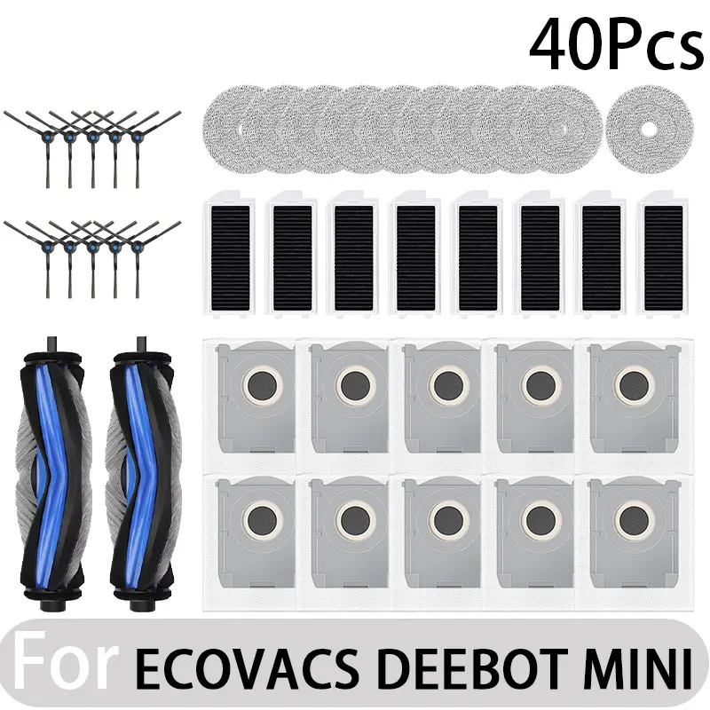 Ecovacs Deebot mini Robotstofzuiger Accessoires hoofdborsteldoek stofzak randborstelfilter hoofdborstelafdekking