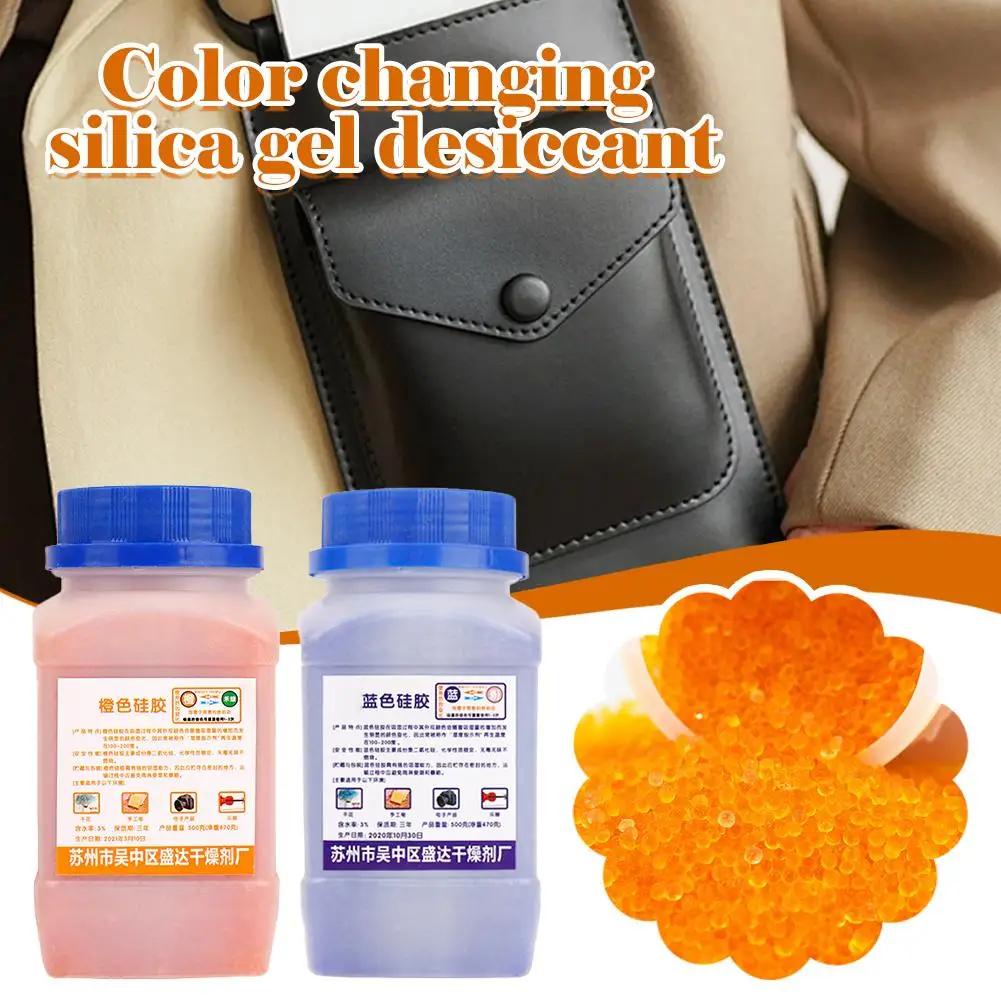 NEW 500g Waterproof Reusable Silica Gel Beads Moisture Absorber Electronic Product Desiccant Moisture Absorber Dehumidifie