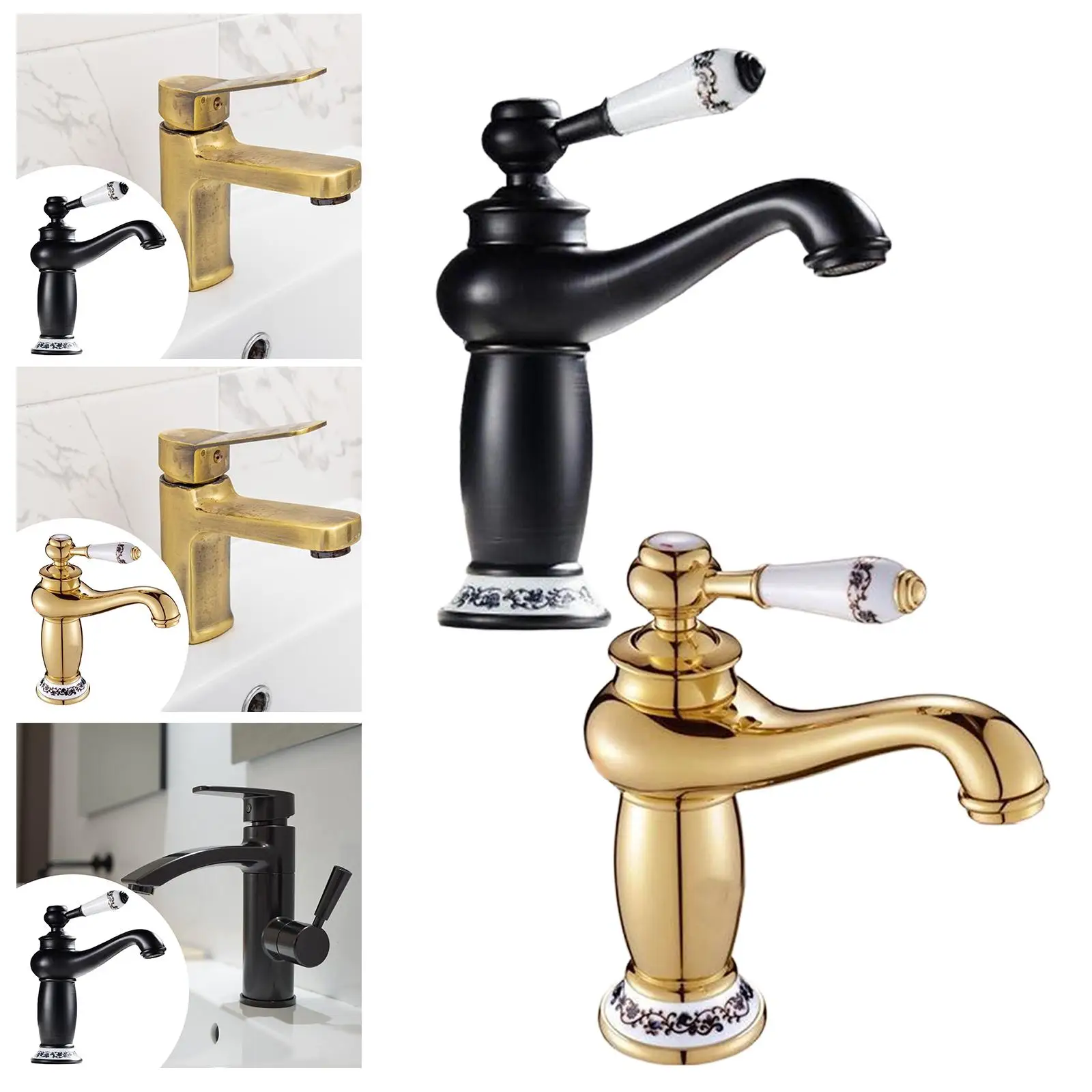 

Bathroom Sink Faucet No Leak Ceramic Cartridge Elegant Design Smooth Easy to