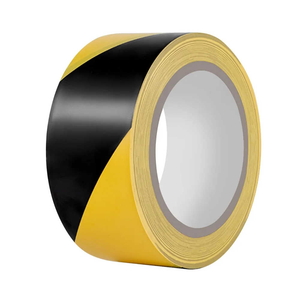 Hazard Tape Black & Yellow Ultra-Adhesive Warning Safety Stripe Tape, Adhesive Marking Barrier Tape for Marking Floor, Walls