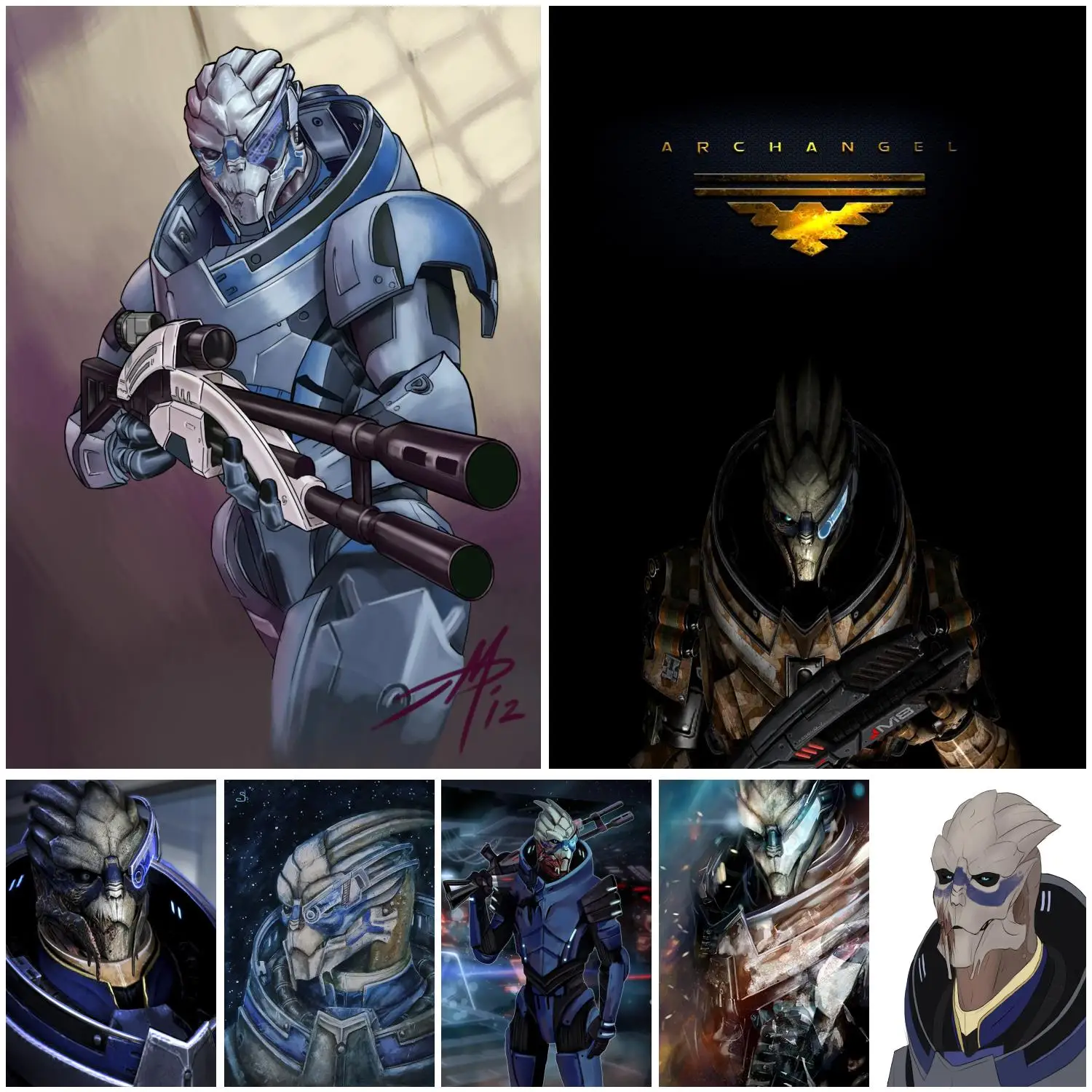 Garrus Close Up Mass Effect Poster Canvas Art Poster and Wall Art Picture Print Modern Family bedroom Decor Posters