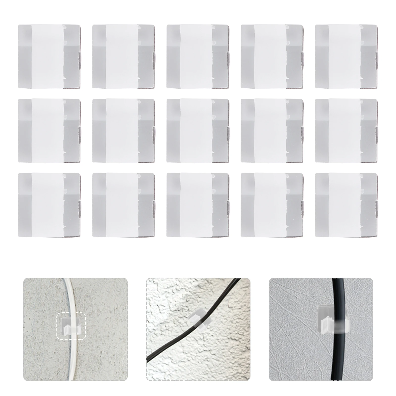 

100 Pcs Self-adhesive Thread Clamp Hook Cord Clips Mini Cable Light Organizer Decoration Wire Holder