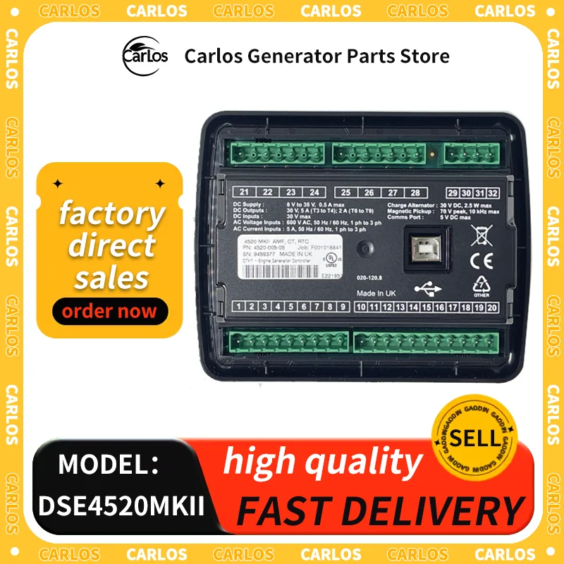 DSE4520 MKII Original AMF Panel DSE4520MKII Deep Sea Generator Controller Auto Mains Failure Control Module Genset Parts DSE4520