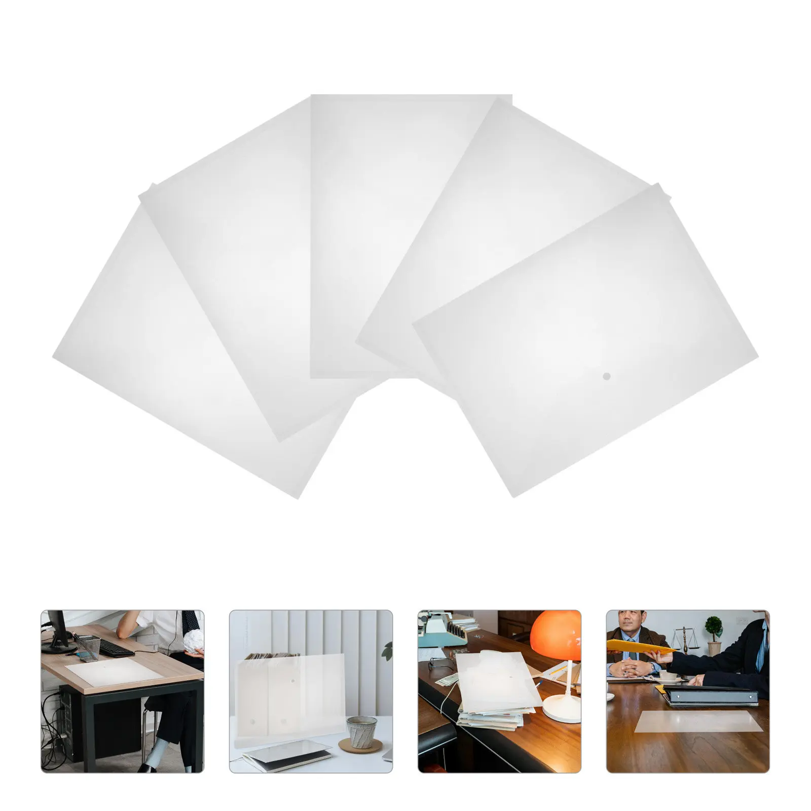 

10Pcs Thick Transparent File Storage Bags Snap Button Design Document Holder Bags for Organizing Papers Files Envelopes A3 Poly