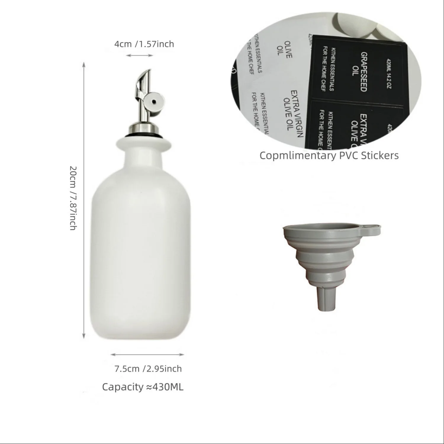 Household ceramic soy sauce bottle leakproof automatic open oil bottle leakproof household kitchen seasoning utensils