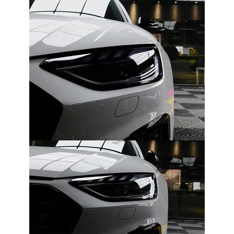 Car Ppf Tpu Self Healing Lamp Protection Photochromic Headlight Tint Film Covers Light Black For Car Body