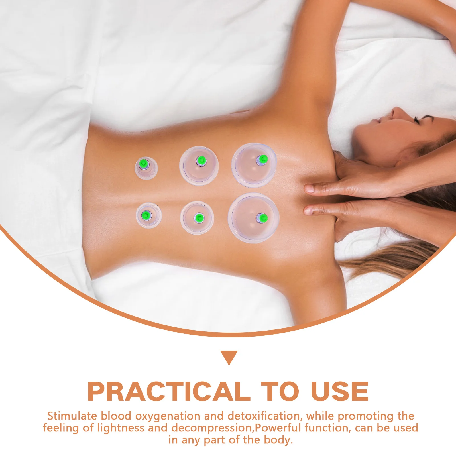 

Cupping Device Massage Cups Suction Manual Pump Vacuum Body Care Tool Premium PP Durable Home Use Christmas Gift