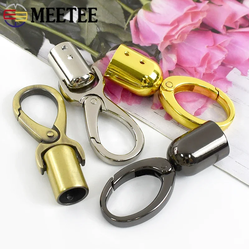 2/4/10Pcs 12/15mm Metal Bag Buckles for Straps Cord Lock Stopper Handbag Belt Hanger Connector Clasp Tassel Cap Clip Accessories