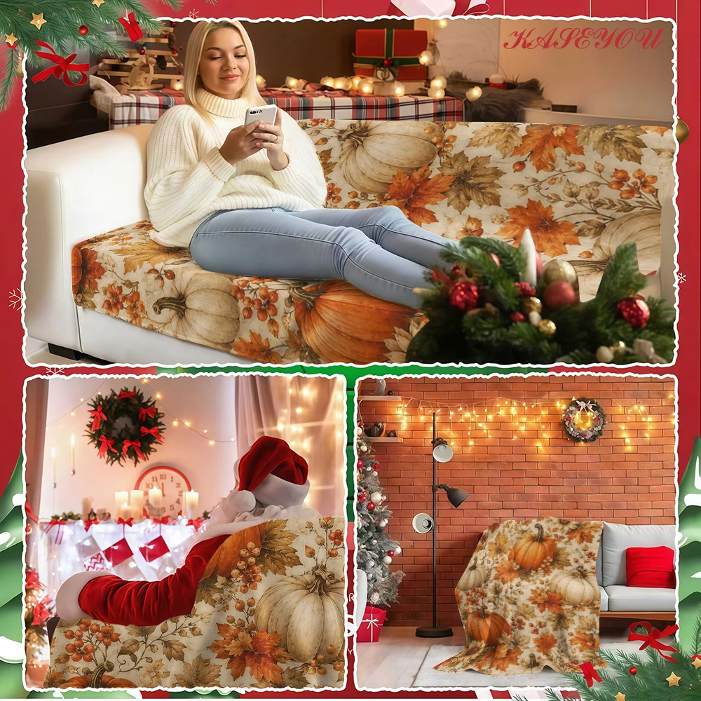 Retro Design Incredibly Soft All-Season Breathable Sofa Blanket Wonderful Christmas New Year Gift for Family Friends