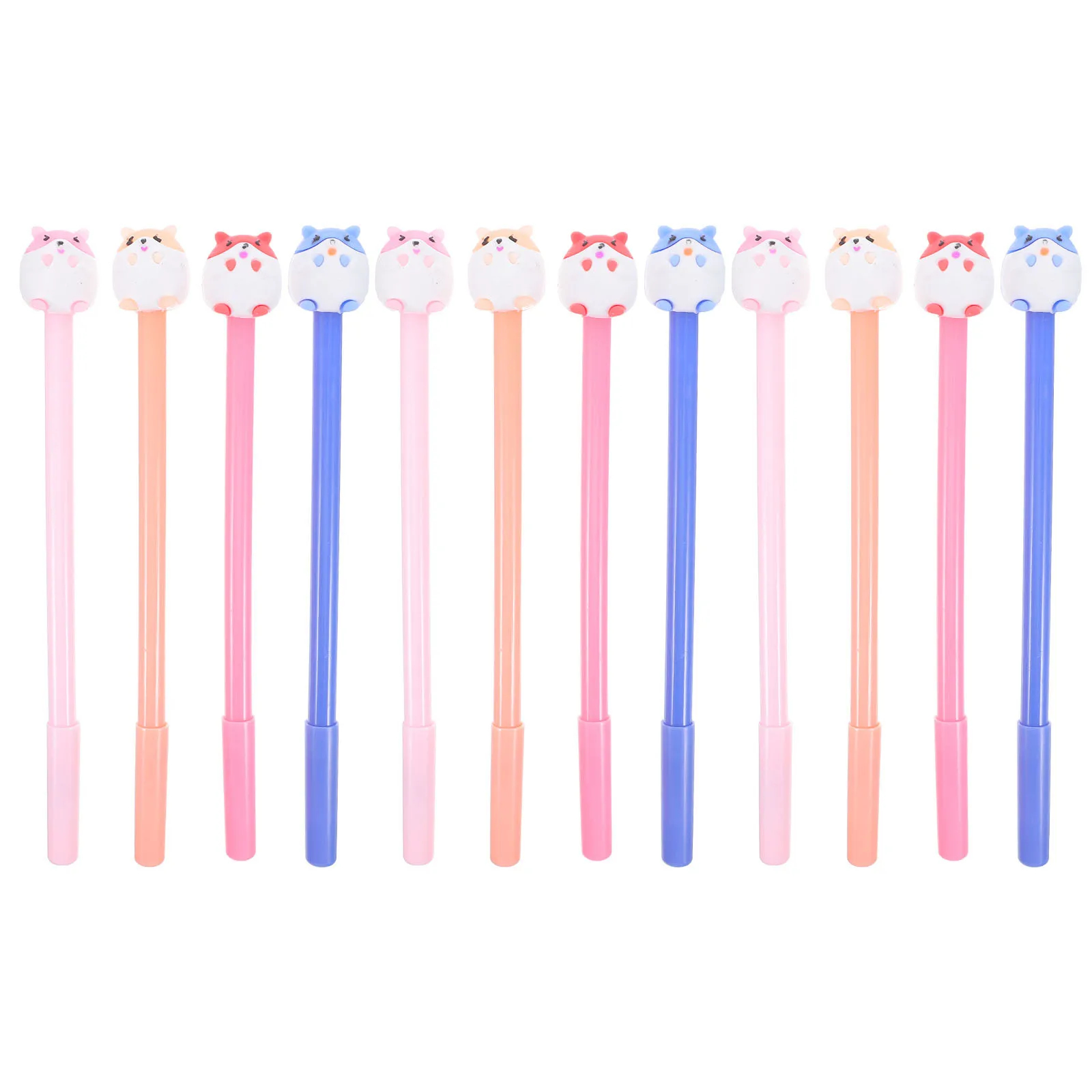 

12Pcs Creative Neutral Gel Pens Hamster Pen Cover Design Practical Office Study Hamster Gel Pens Stationery Gifts