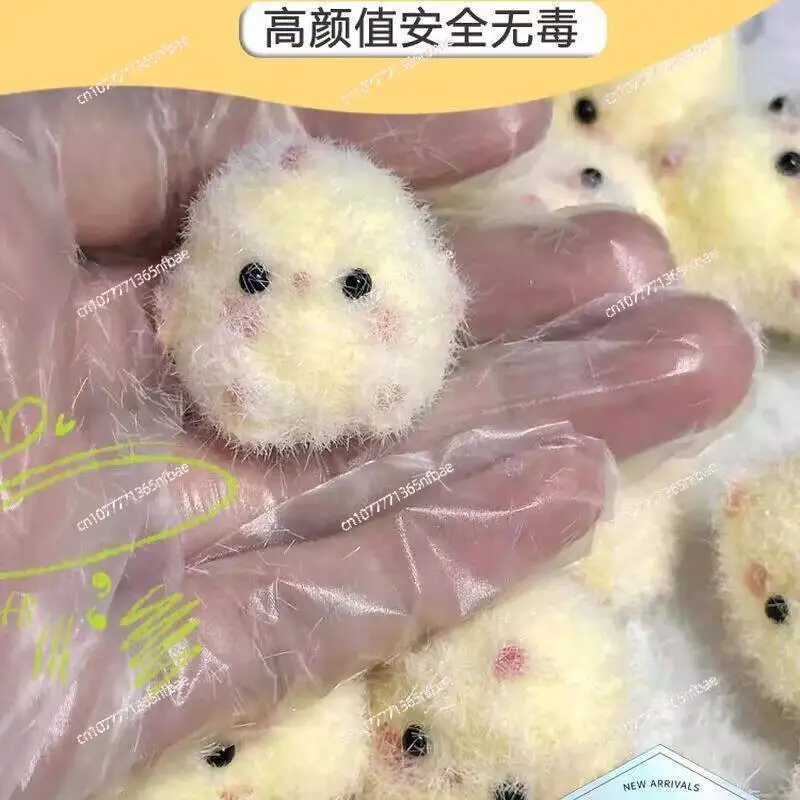 Cartoon plush chick bowl chicken decompression kneading music toy pendant children's reward kindergarten students small gift