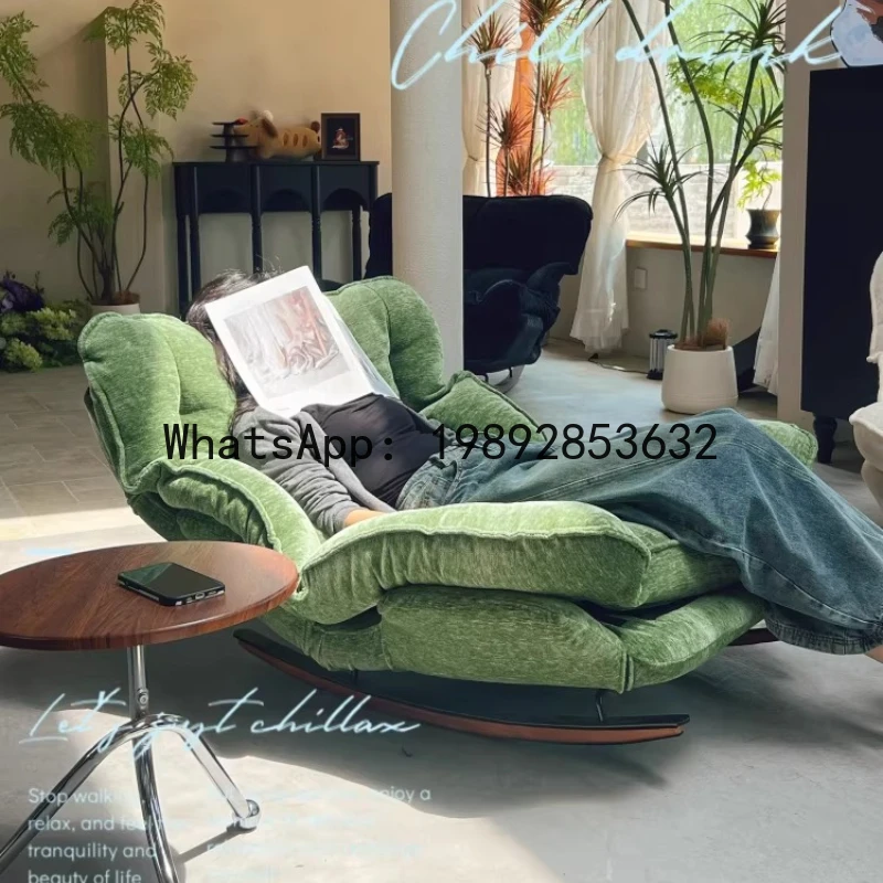 XL 70% Off Stackable Rocking Recliner Vintage Balcony Bedroom New Lazy Sofa