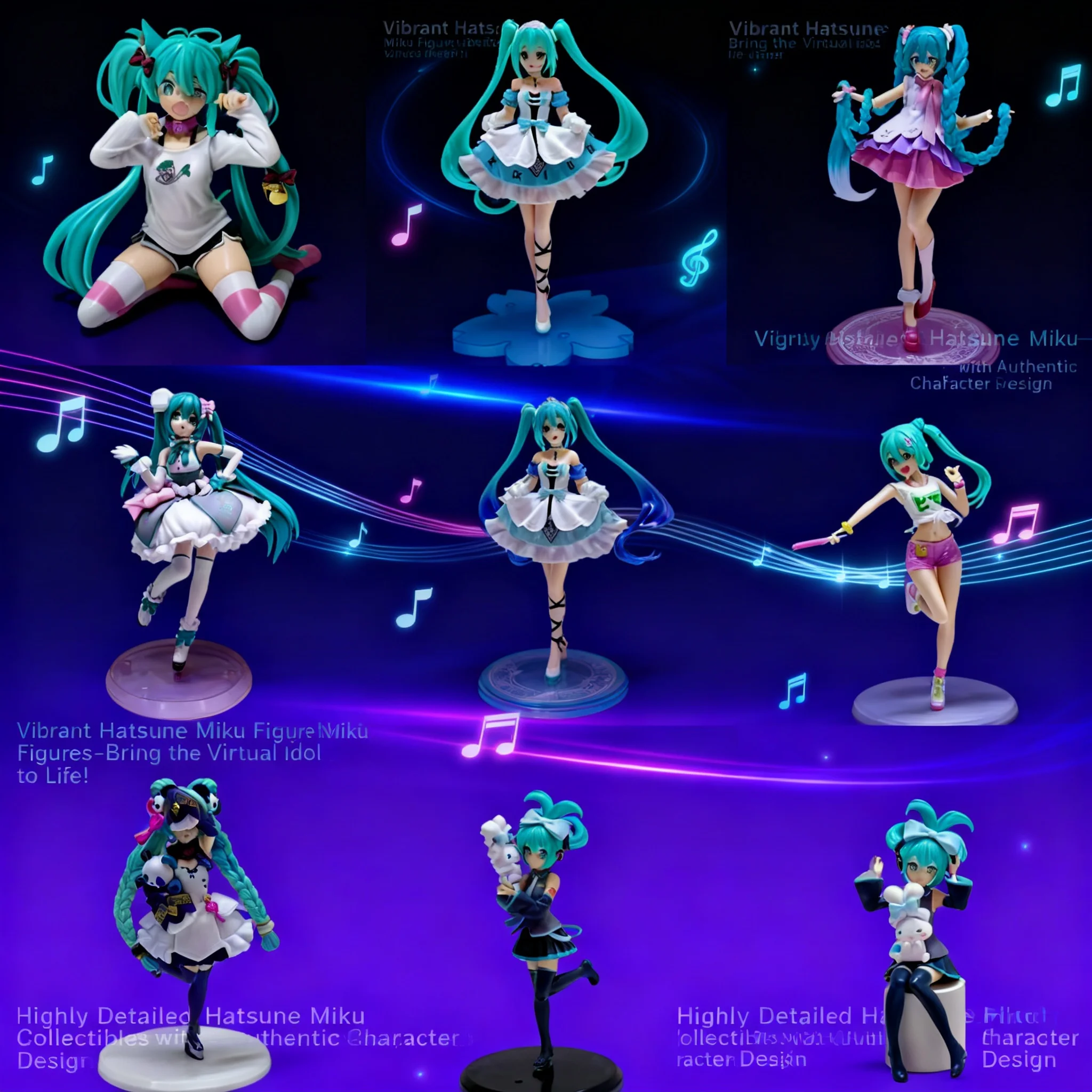 

Wholesale Hatsune Miku Anime Figure Cute Cartoon Character Doll Statue Collectible Gift Merchandise Cosplay Accessories