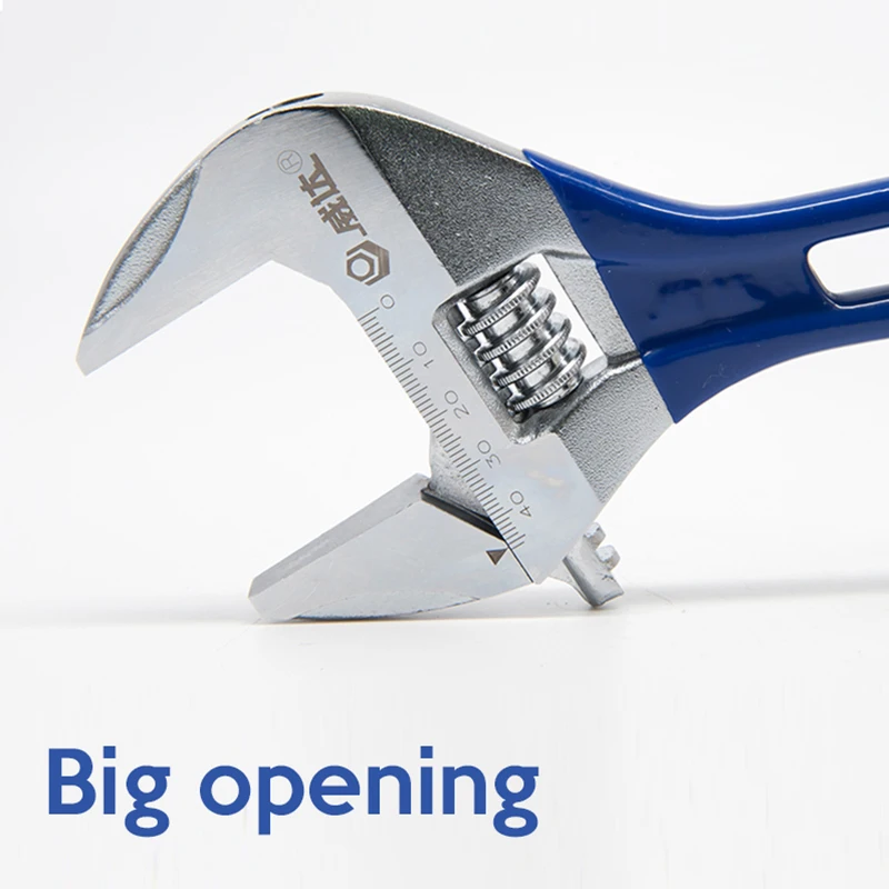Verstelbare Moersleutel Universele Spanner Roestvrijstalen Huishoudelijke Vergroten Open Badkamer Wrench Key Moer Moersleutel Sanitair Reparatie Tool
