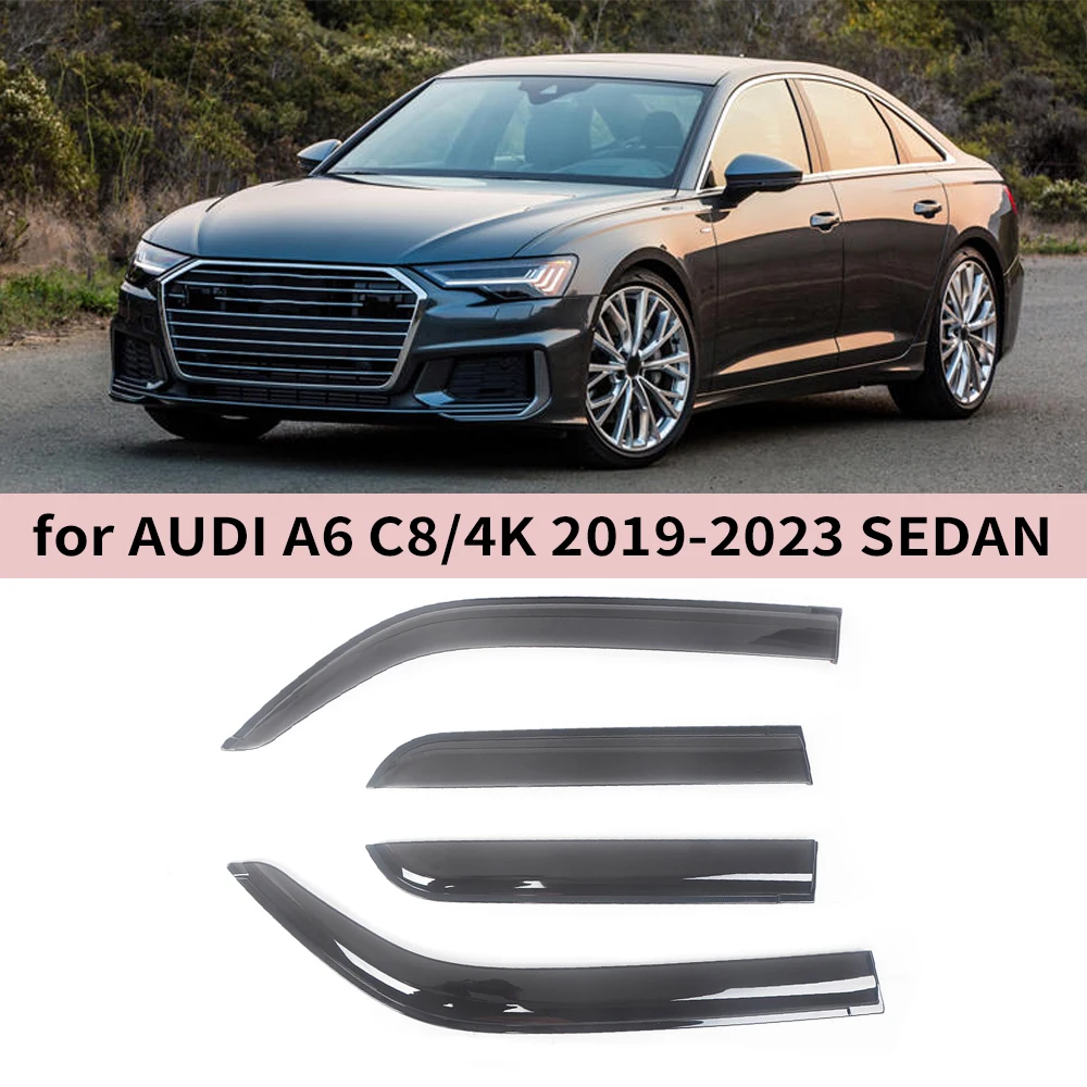 

Оконный козырек для AUDI A6 C8 Sedan 2019 2020 2021 2022 2023, ветрозащитные дефлекторы, защита от дождя, дверной козырек, вентиляционные шторы, солнцезащитный козырек от дождя
