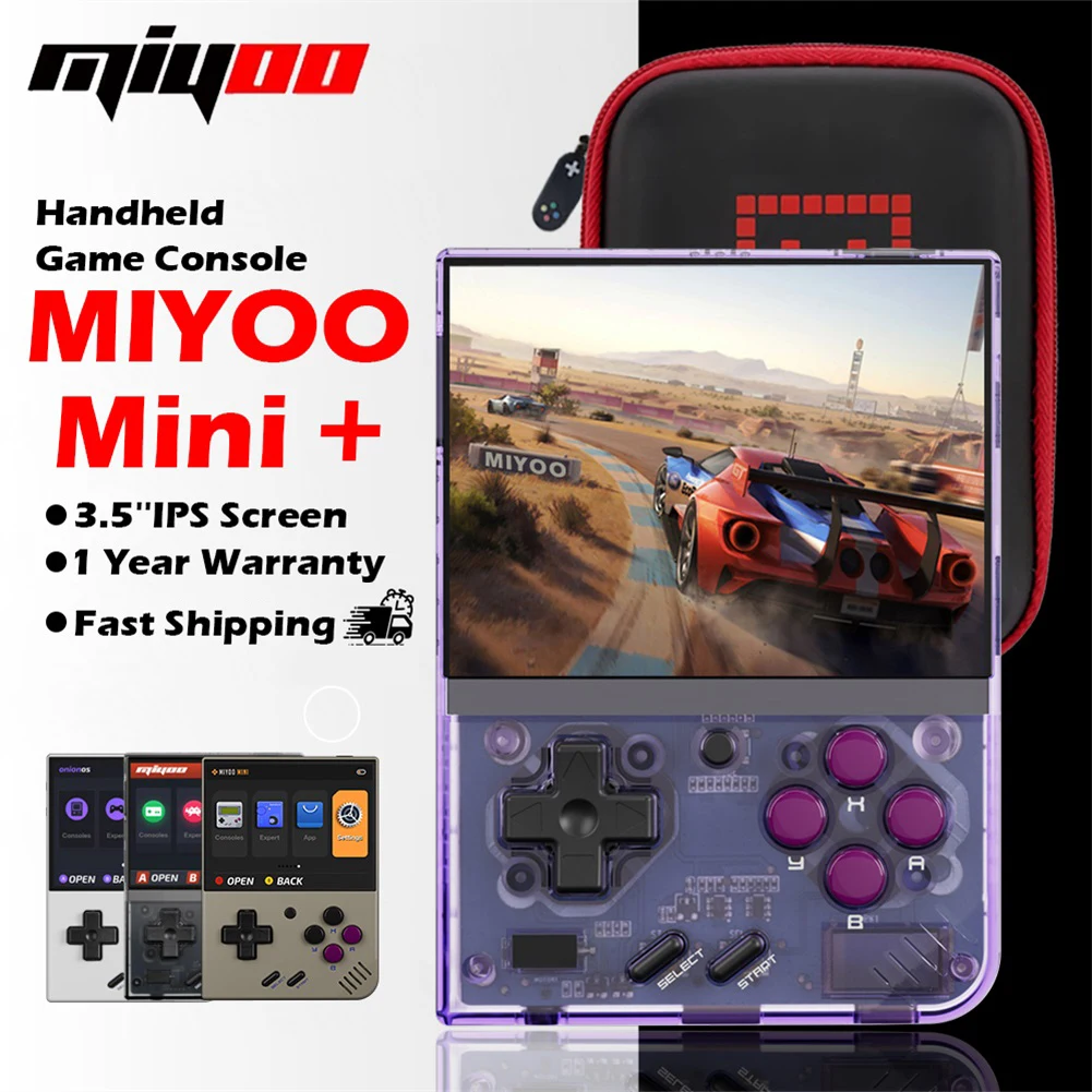 Miyoo Mini Plus Retro Handheld-Spielkonsole, klassischer Spiele-Emulator mit WLAN & RTC, tragbares Mini+ Videosimulator-Taschen-Geschenk für die Freizeit, Männer, Frauen und Kinder