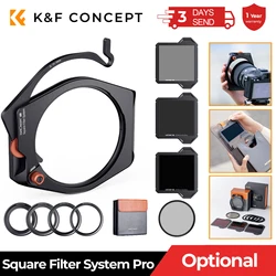 K & F CONCEPT-sistema de soporte de filtro cuadrado Pro, Kit de múltiples capas de densidad neutra ND8 ND64 ND1000 CPL, juego de filtros para lentes de cámara DSLR