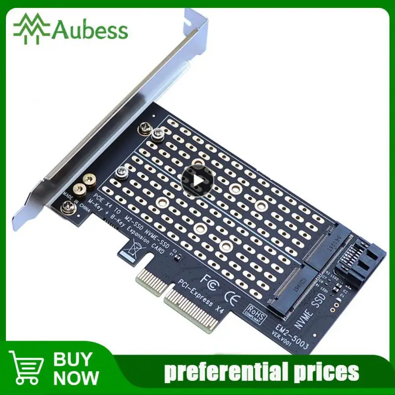 Single/Dual Port M.2 NVME NGFF To Pcie 4x Adapter Board B/M Key interface Support PCI Express 3.0 2230 2242 2260 2280 M.2 SSD