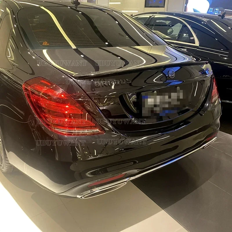 For Mercedes W222 Spoiler S Class S63 ABS Rear Trunk Spoiler Wing S300 S350 S400 S500 S550 S63 4-door Sedan 2014 - UP