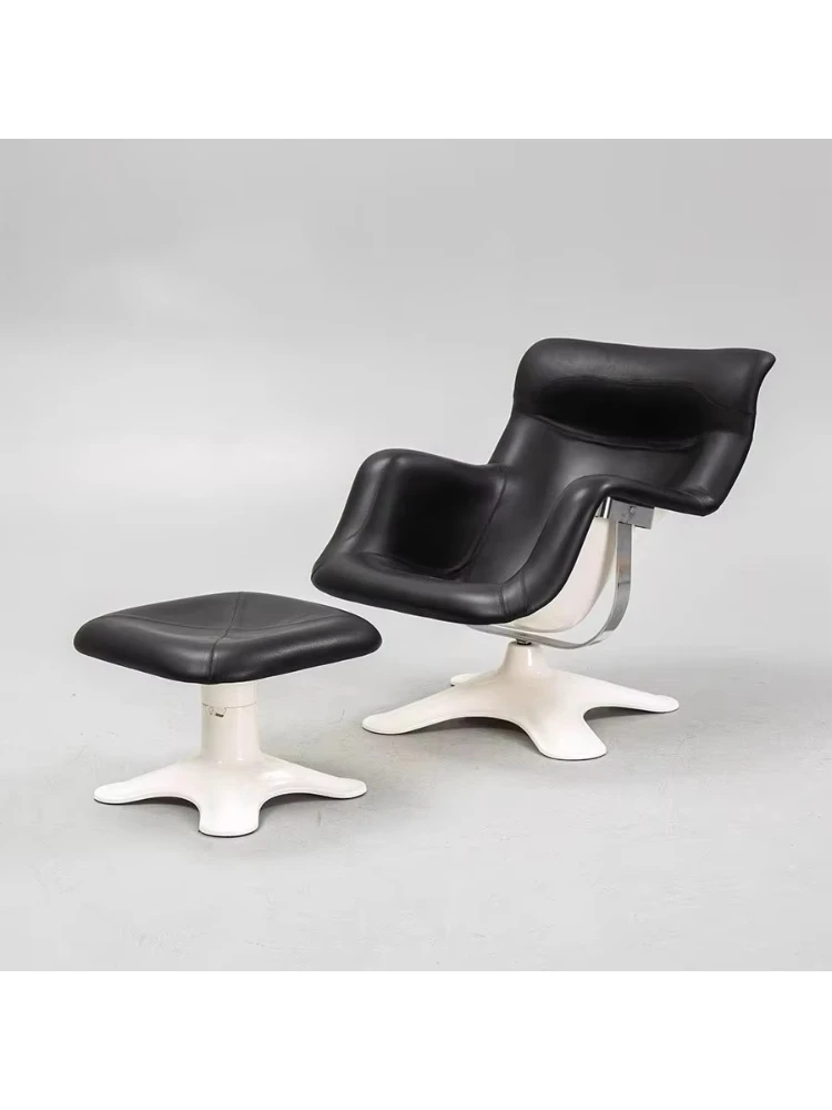 Rotating recliner leather casual convertible fiberglass frame hotel home villa furniture