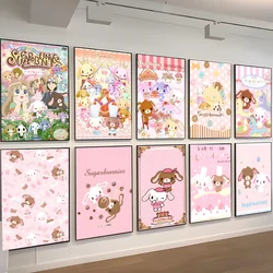 S_sugarbunnies Anime Kawaii Movie Sticky Posters Vintage Room Home Bar Cafe Decor Vintage Decorative Painting