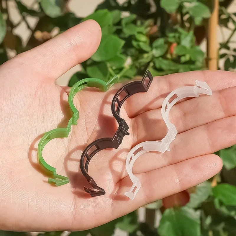 300pcs Garden Vine Climbing Strap Clips Plant Support Reusable Vegetable Stem Holders Hidden Hook-and-Loop Fasteners