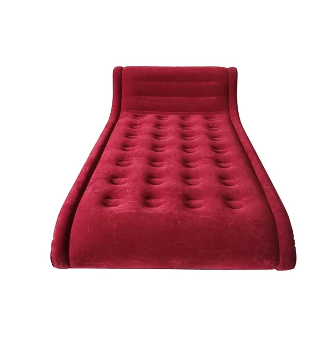 Stock Backrest Inflatable Flocked Top Camping Air Mattress Thickened Heightened Indoor Outdoor Use OEM&ODM