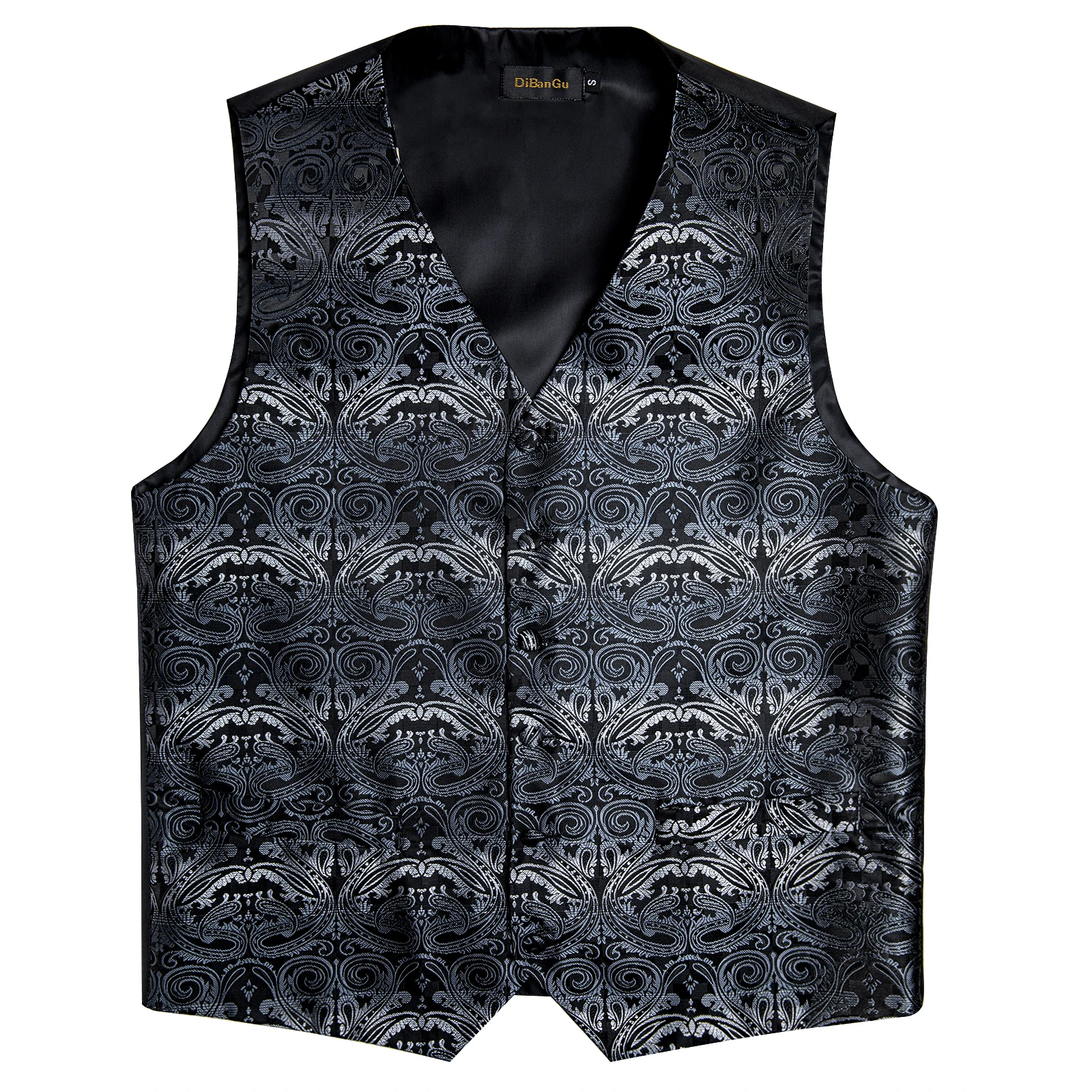 Luxus kleid weiß Paisley Hochzeits weste für Mann Anzug Mode Männer Business Smoking Weste Westen Anzug Krawatte Set Chaleco Hombre – Detail 17