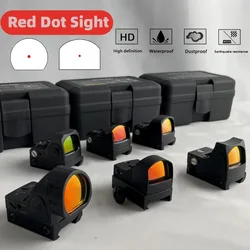 Tactical HD RED Dot Viewfinder Adjustable Focus Optical Lens Rifle Scopes Easy Tracking Sporting Telescope Aim Hunting Accessory