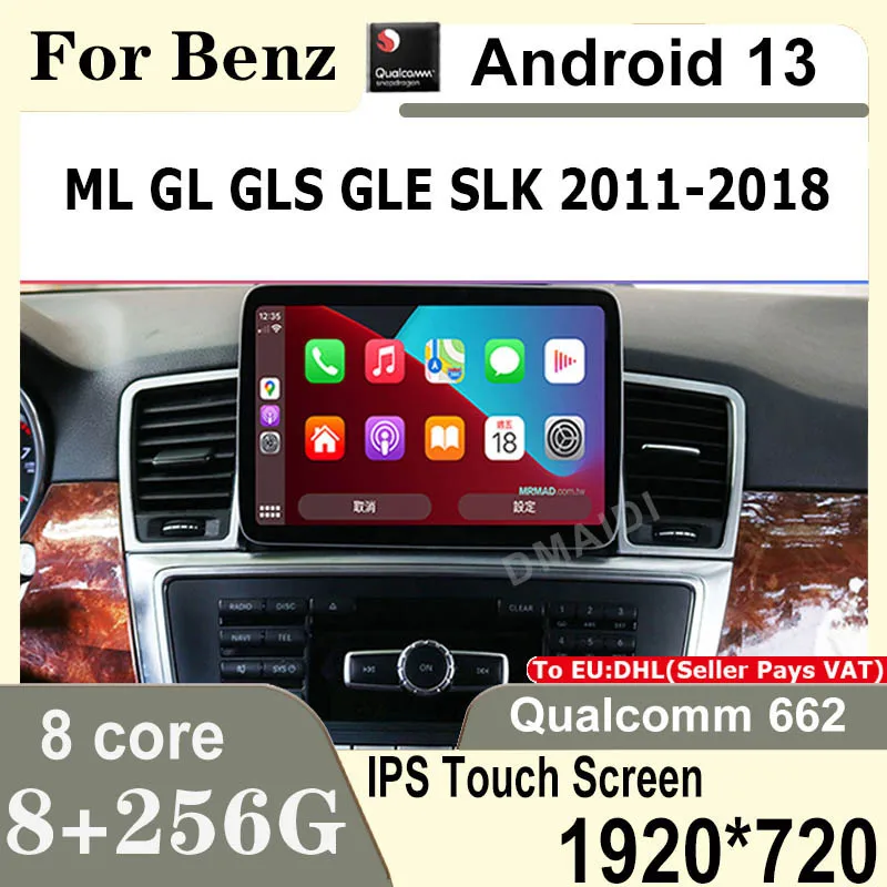 

Android13 System For Mercedes Benz ML W166/GL X166 GL SLK 8G+256G Qualcom Apple Carplay Car Video Player Navigation Multimedia