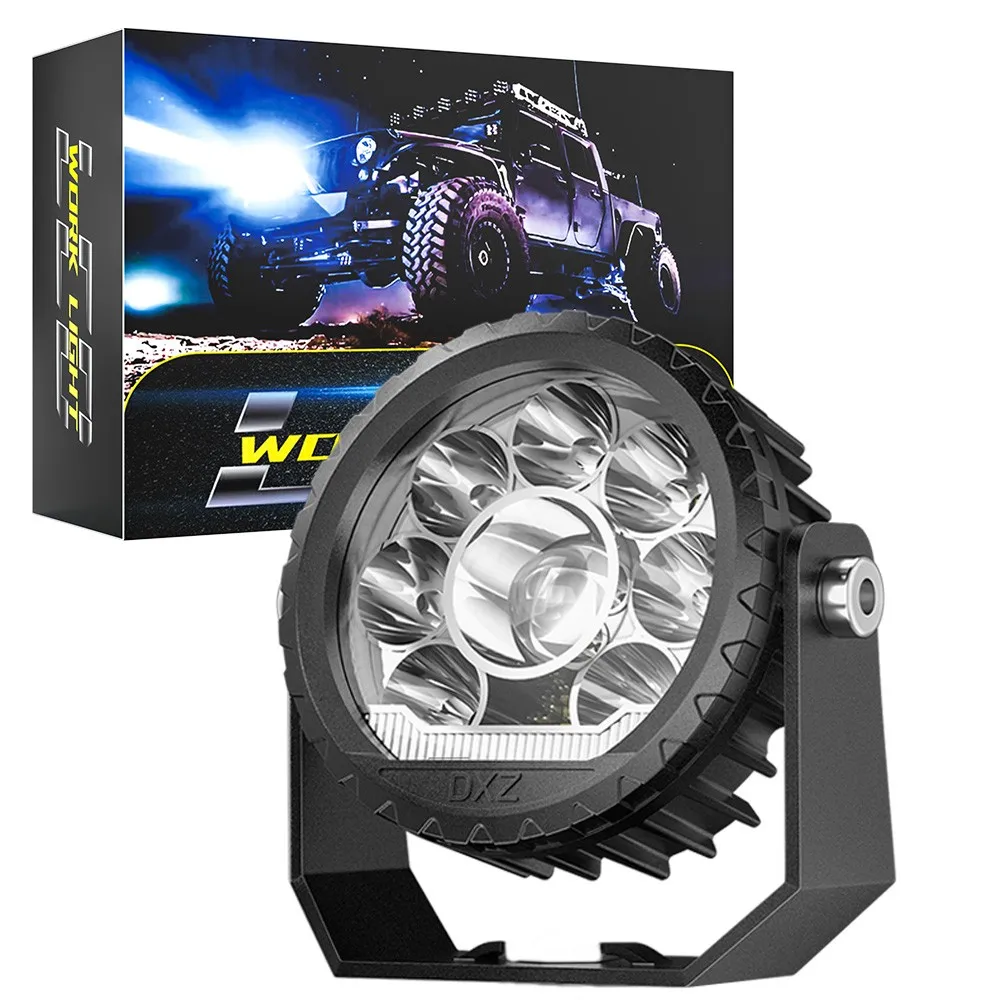 

CHROMIX Car 4 Inch Round LED Work Light Adjust Bracket 22W Spotlight 12V DRL Fog Lamp For Motorcycle 4x4 Off-road Truck ATV Boat