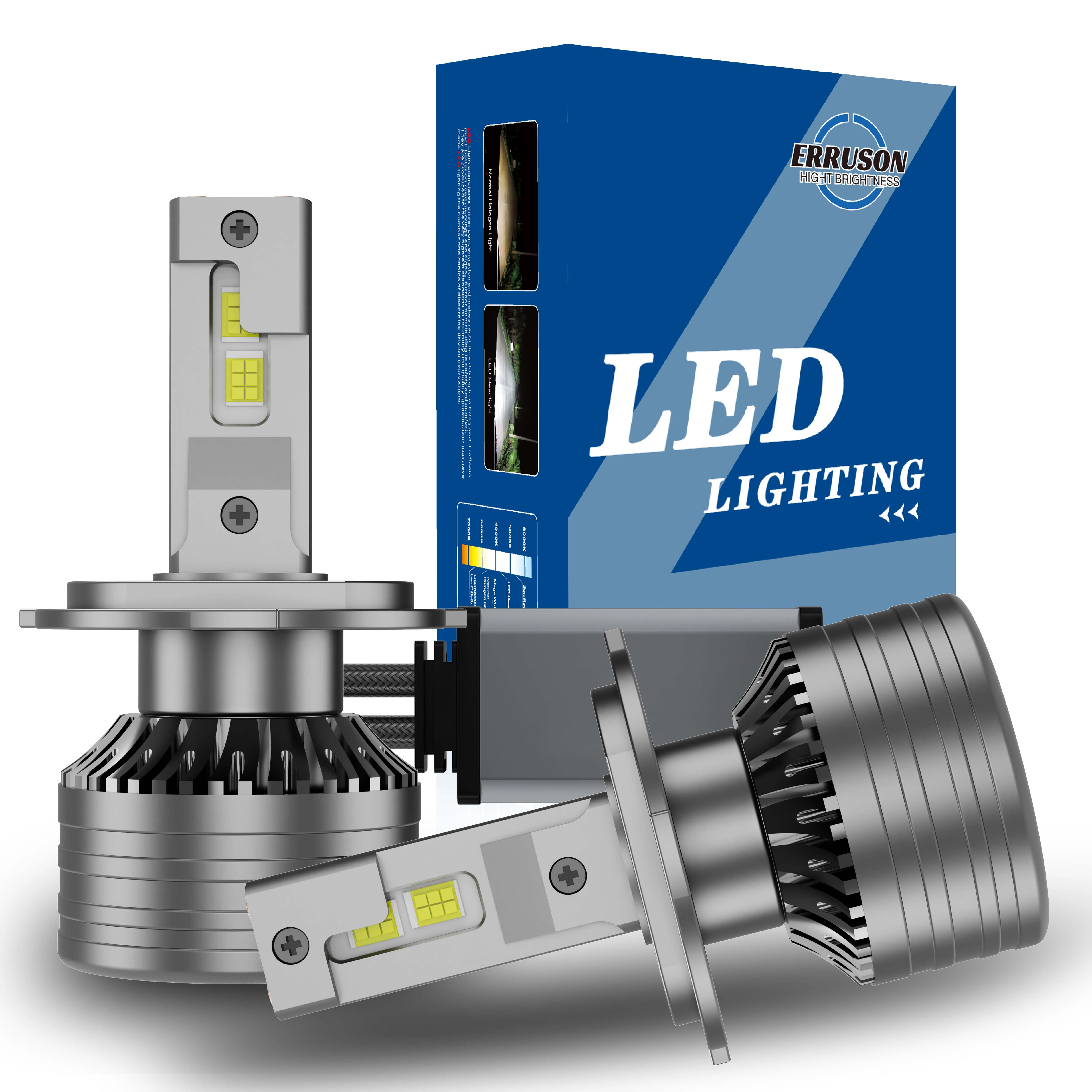 

Erruson LED H4 H7 H11 HB3/4 H18 H19 HIR2 Car Headlight 6500K White Max Power 160W Max Lumen 30000lm LED Bulb
