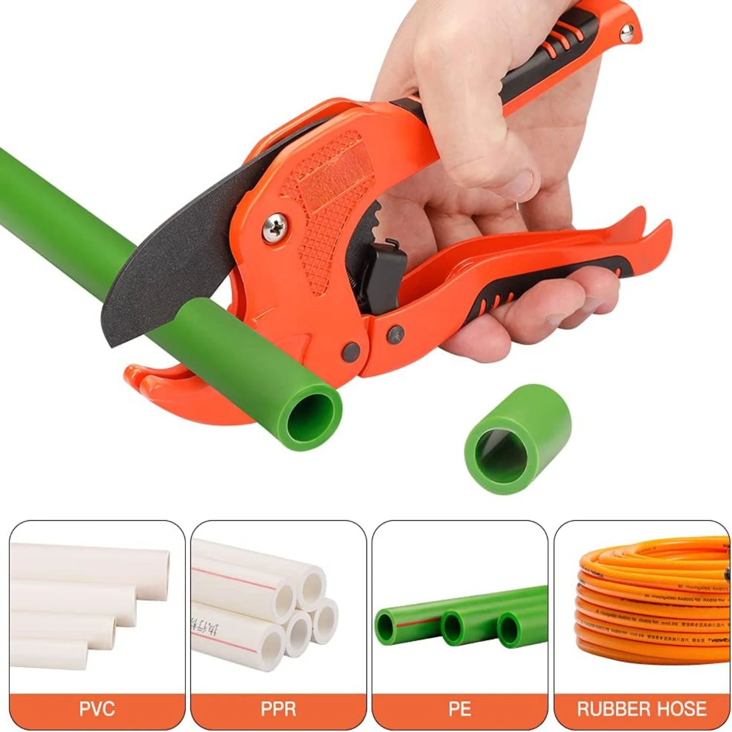 قاطع أنابيب PVC عالي الجودة ومتين وفعال مع آلية تصعيد شديدة التحمل بدون جهد - أداة قطع مثالية بالنسبة لك #6