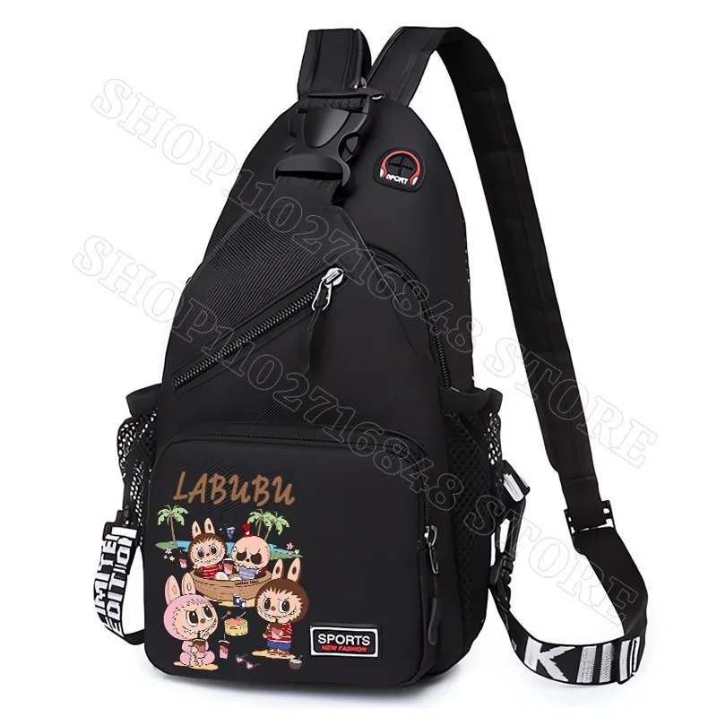 Labubu Satchel Women Men Backpacks Cartoon Anime Graphic Print Shoulder Bags Large Capacity Portable Bag Birthday Party Gifts