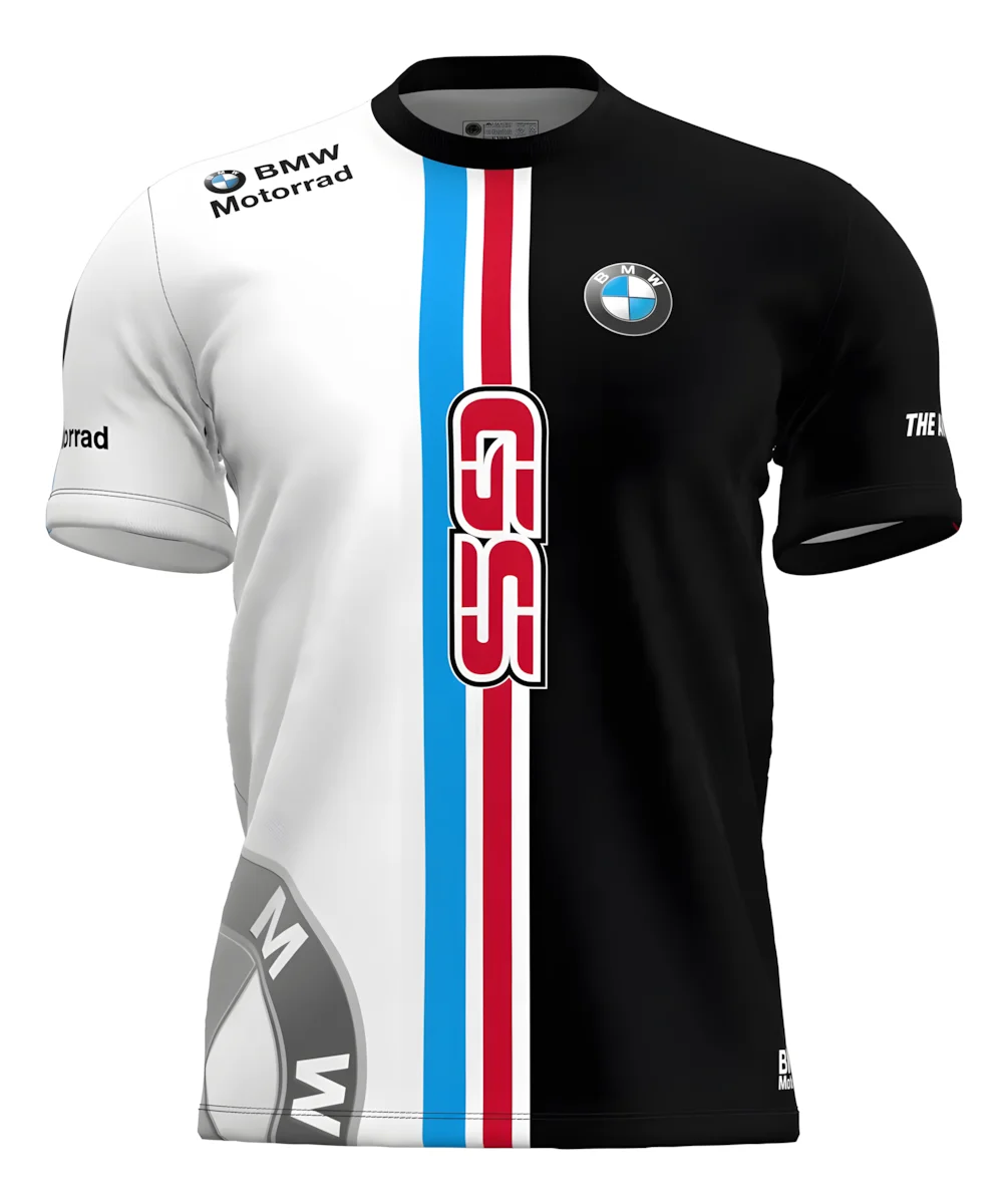 

Одежда для велоспорта BMW Racing — это модные классические свободные удобные дышащие быстросохнущие и сращенные летние мужские футболки