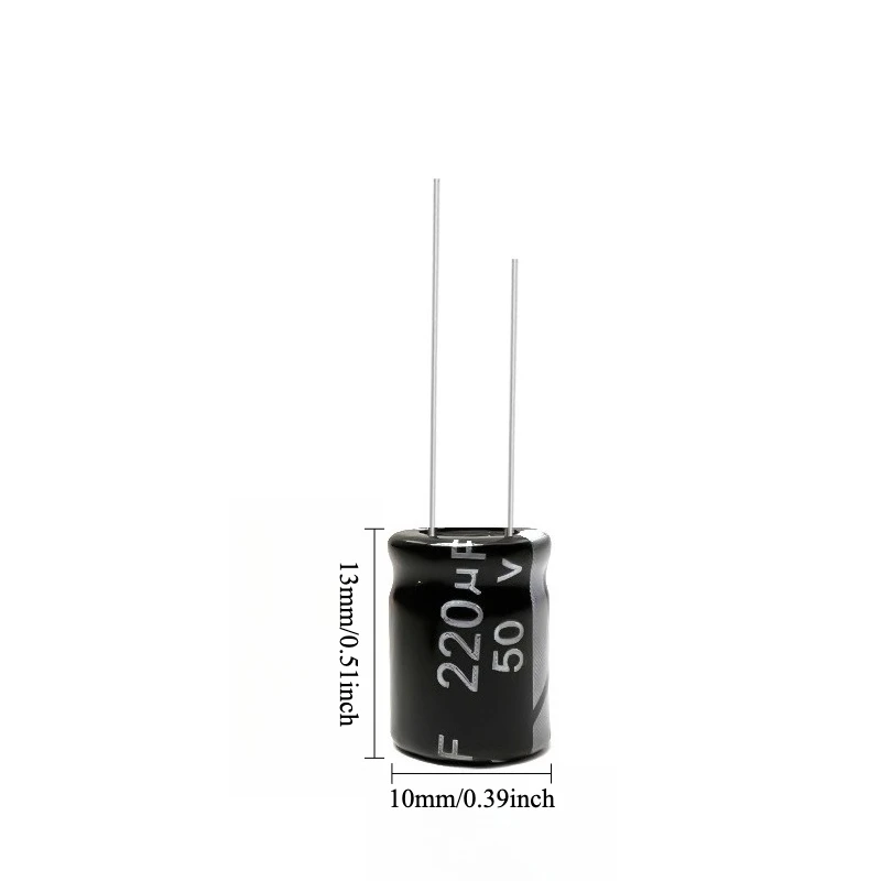 

125pcs 50V 220uF Electrolytic Capacitor 105C High Temp Radial Long Life 8x12 10x13mm for Power Supply