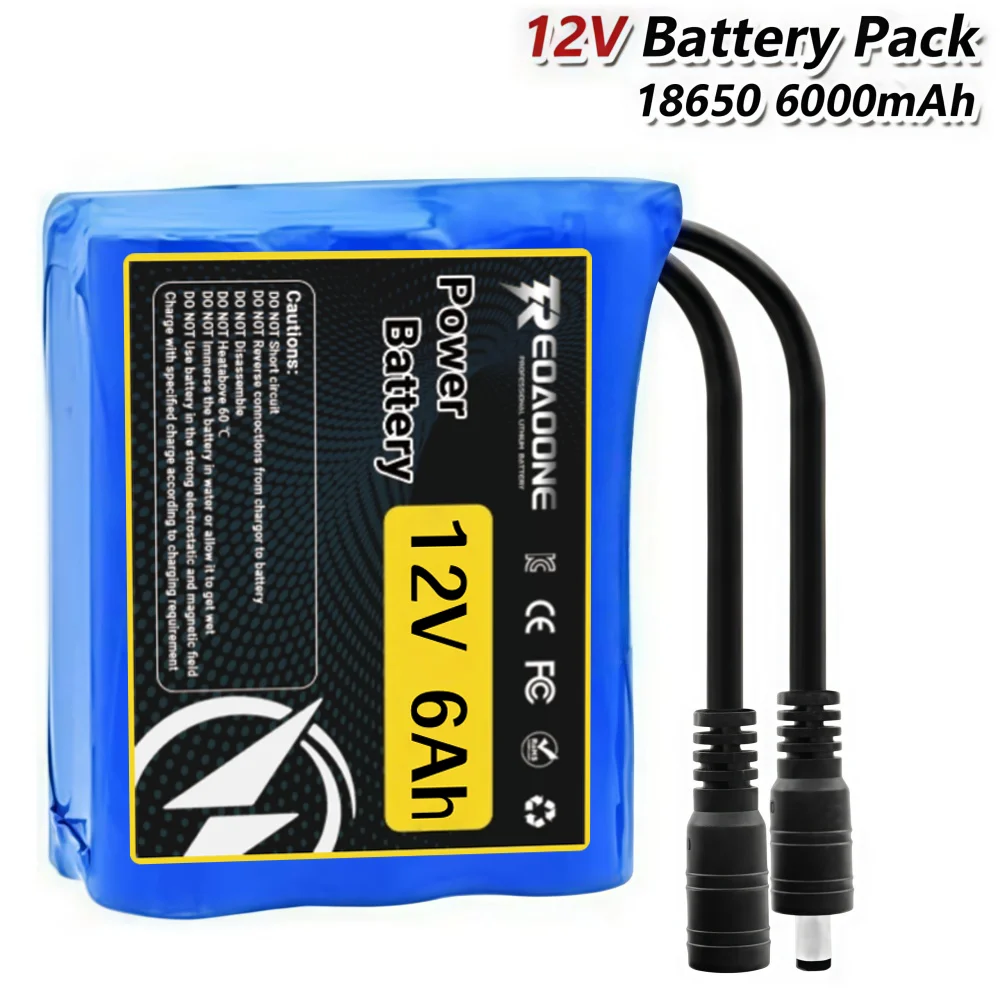

Новый литиевый аккумуляторный блок 12В 6Ач 18650 (3S2P) для портативных поисковых фонарей, GPS-устройств, камер видеонаблюдения и другого оборудования.