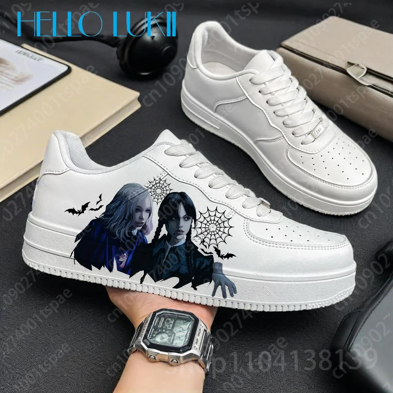 

2025 Hot Sale Wednesday Addams sneakers Versatile Couples Cartoon Board Shoes Four Seasons Breathable Leisure Shoes