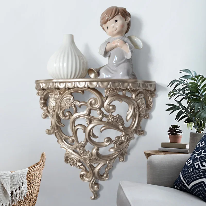 

European Style Wall Decoration Shelf Hollowed Out Creative Three-dimensional Partition Background Wall Hanging Artifact