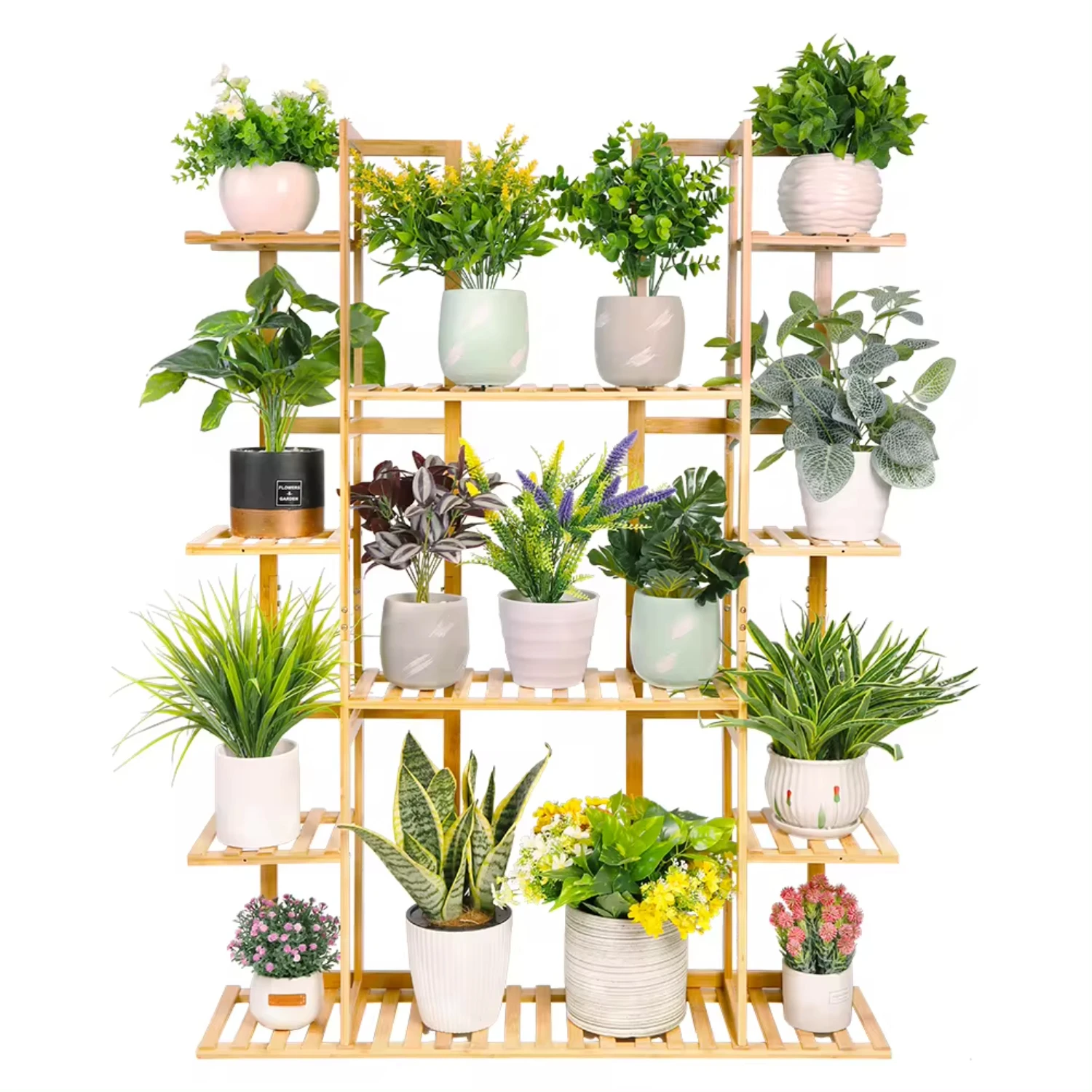 

Extra Large Bamboo Plant Stand Indoor Plants 9 Tier Organizer Living Room