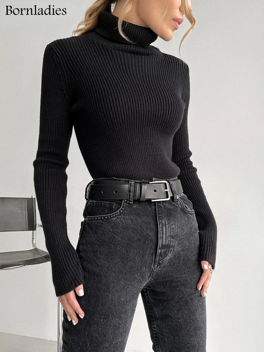 Thicken Women Turtleneck Sweaters Autumn Winter Tops Slim Women Pullover Knitted Sweater Jumper Soft Warm Pull Свитер Женский