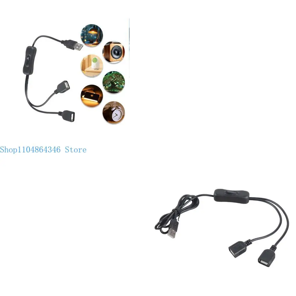 

5ASD USB Extension Cable Двойная зарядка порта для управления переключателями насосов вентилятора